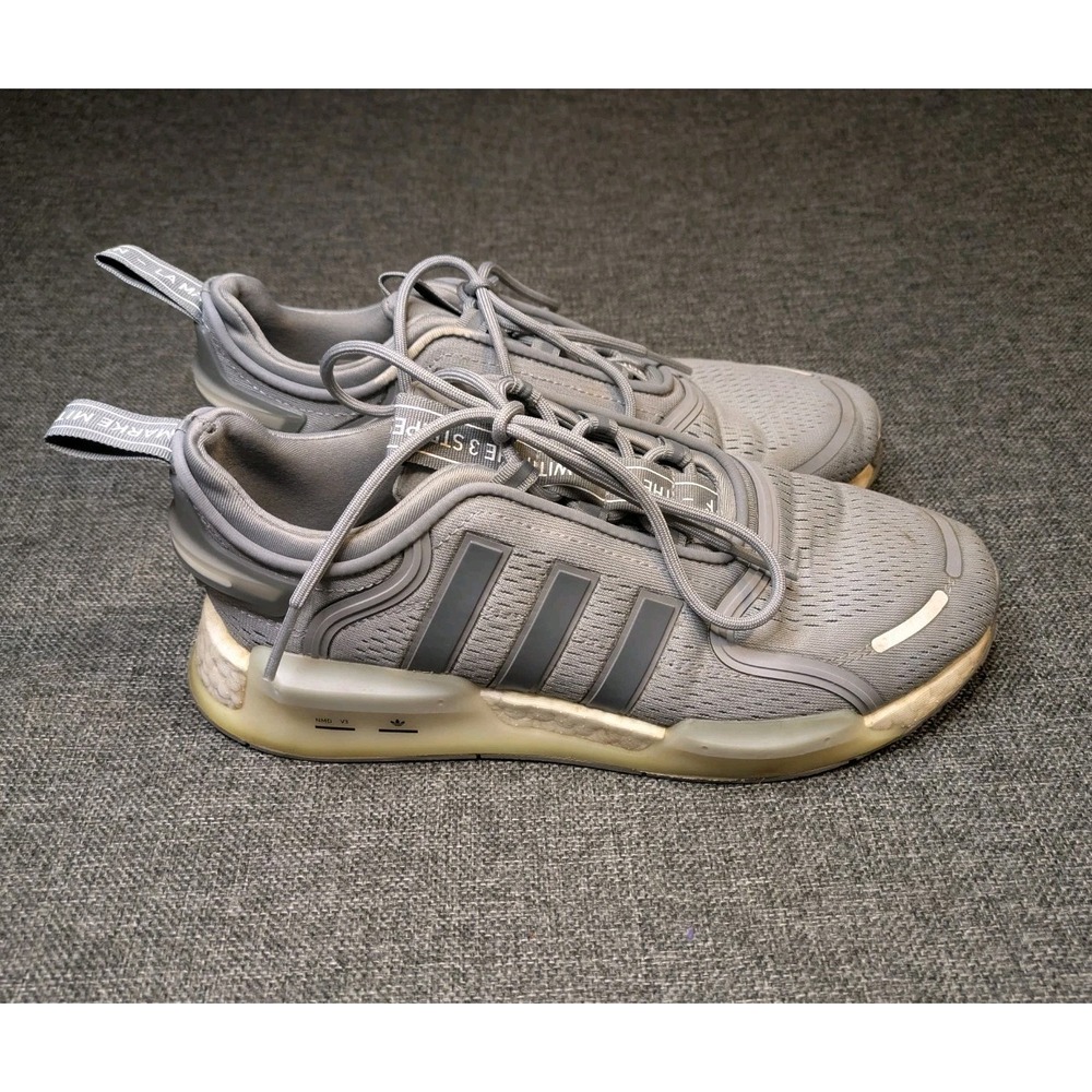 Adidas NMD_V3 Leight Gray Athletic Running Sports Shoes Size 8.5 Mens Sneakers